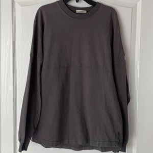 Spirit jersey gray long sleeve shirt size S